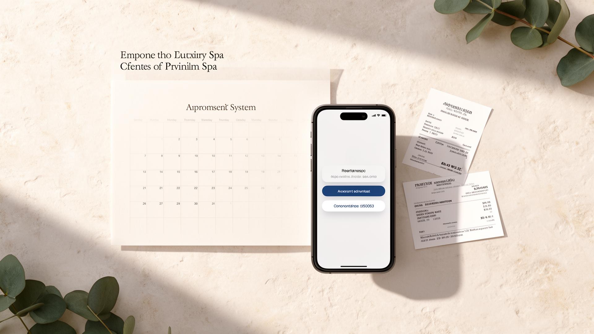 Salon operating system: calendar, phone confirmations, and receipts